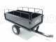 MAXI steel towed tipping trolley for lawn tractor - opening tailgates - 145x71(h 32 cm)