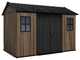 Keter Signature Walnut 7511/1175 - Garden shed - With windows - 230x350x246 cm