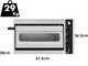 Prismafood SMALL BASIC ALTO 1/40 VETRO 2T - Electric pizza oven - 2 thermostats