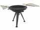 Royal Food BBQ2 Charcoal Barbecue with Double Rotating Grid -  &Oslash; 86 cm Brazier