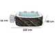 Bestway Lay-Z-Spa Hollywood AirJet 6001F - Square - &Oslash;180x66 cm - Hot Tub Spa Pool for 4-6 people