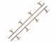 Pair of stainless steel spray booms with 4+4 brass conical nozzles