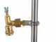 Pair of stainless steel spray booms with 4+4 brass conical nozzles