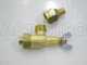 Pair of stainless steel spray booms with 3 + 3 brass conical nozzles