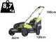 RYOBI OLM1833B - 18V/4Ah Battery-powered Lawn Mower - 33 cm Cutting Width