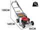 KAAZ LM 5360 HXA - Self-propelled Petrol Lawn Mower - Honda GXV 160 - 53 cm Cutting Width - 2 Speeds