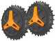 Pair of Off-Road Wheels for Worx Landroid Vision Cloud S/M 2WD Robot Lawn Mowers