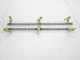 Pair of stainless steel spray booms with 3 + 3 brass conical nozzles with STAINLESS STEEL supports