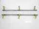 Pair of stainless steel spray booms with 3 + 3 brass conical nozzles with STAINLESS STEEL supports