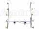 Pair of stainless steel spray booms with 5+5 brass conical nozzles with STAINLESS STEEL supports