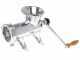 Hand crank manual meat grinder n&deg; 22 - food-safe aluminium tabletop mincer - Palumbo-Pavi