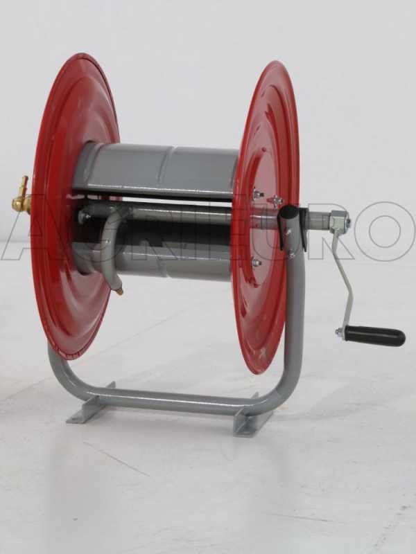 100 mt spraying hose reel &ndash; 40 bar &ndash; with brass lever lance