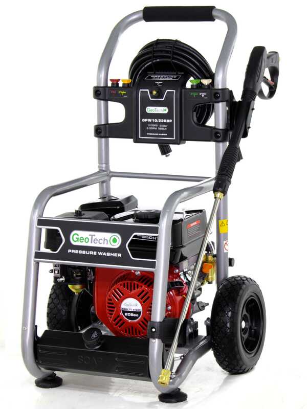 GeoTech GPW 10/220 BP Petrol Pressure Washer - 208cc and 7 HP petrol engine - 233 bar