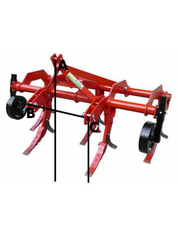 AgriEuro 200 Heavy Series Tractor-mounted Subsoiler - 5 tines - Wheels