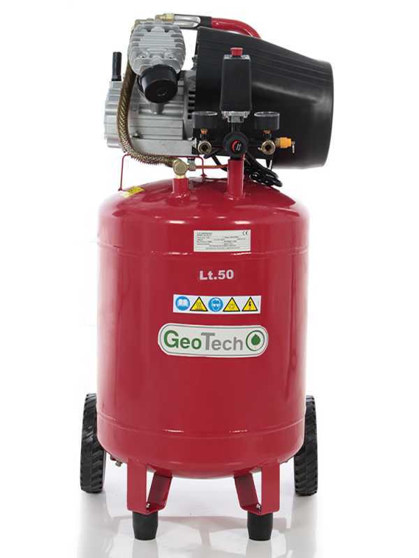 GeoTech AC50V-10-30VC - Vertical Wheeled Electric Air Compressor - 3 Hp Motor - 50 L compressed air