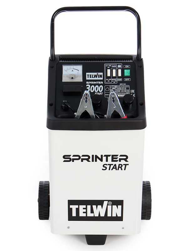 Telwin Sprinter 3000 Start Car Battery Charger and Starter - 12/24 V WET/START-STOP Batteries