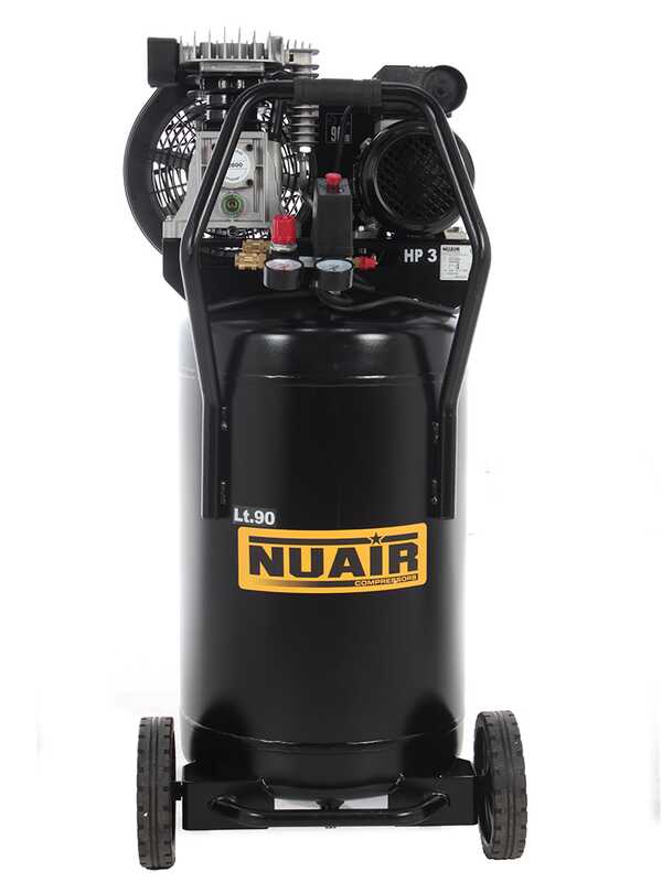 Nuair B2800B/3M/90V - Belt-driven Vertical Electric Air Compressor - 3HP Motor - 90 L