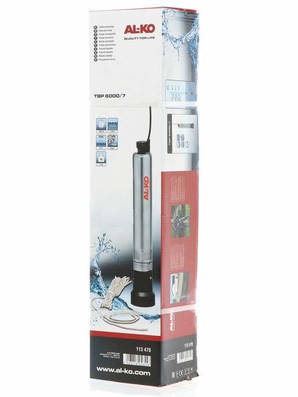 AL-KO TBP 6000/7 Submersible Pump - stainless steel electric pump for clean water - 1000W