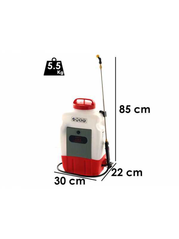 Wortex S16-E - Battery-powered Electric Sprayer Pump for Weeding - 16L - 12V - 8Ah