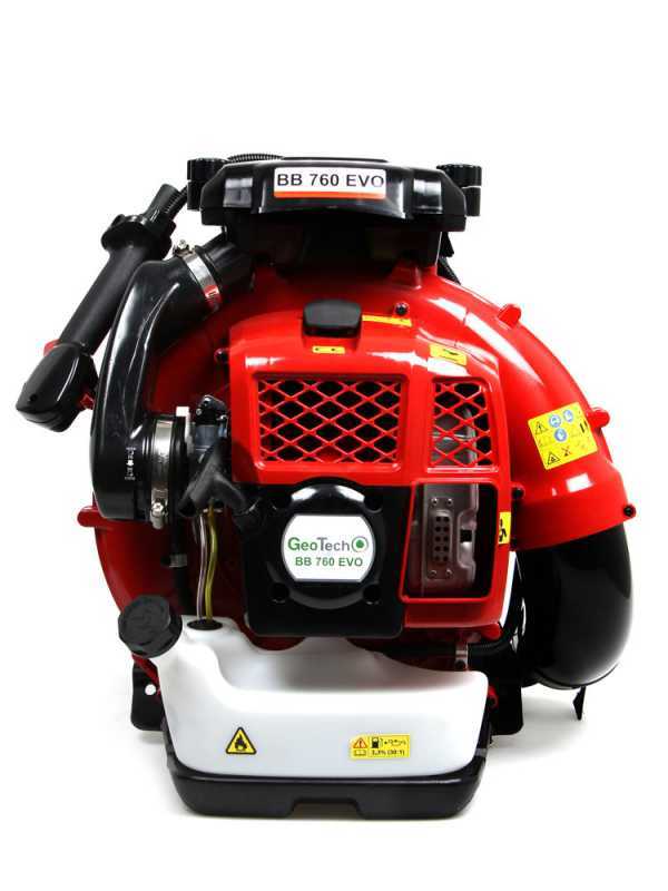 GeoTech BB760EVO 2-stroke Backpack Leaf Blower - Padded Back Panel - 3.6 Hp power