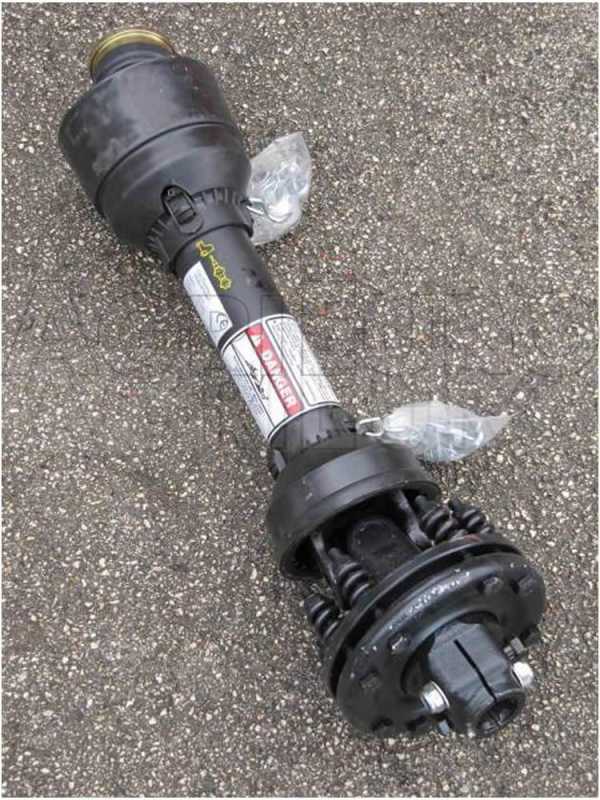 Medium series italian rotary tiller AgriEuro UR 204 + professional Cardan shaft with clutch - Counterclockwise PTO (left-hand rotation)