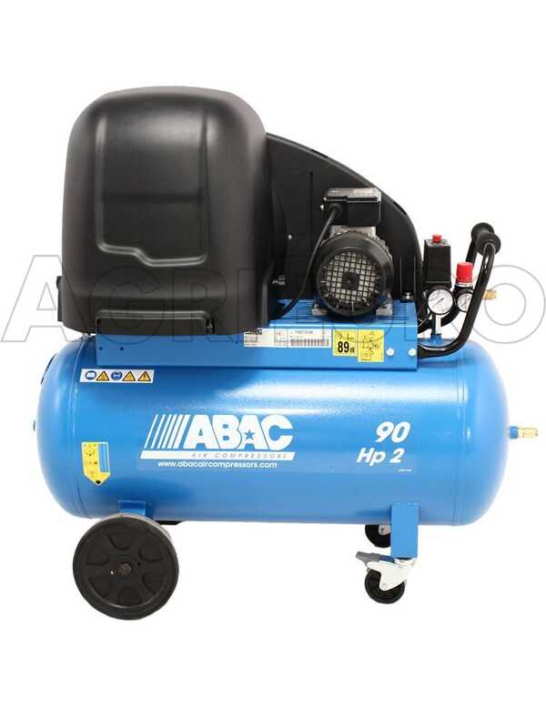 ABAC SILENT A29B 90 CM2 - Silenced single-phase belt-driven electric air compressor - 2 HP motor - 90 l