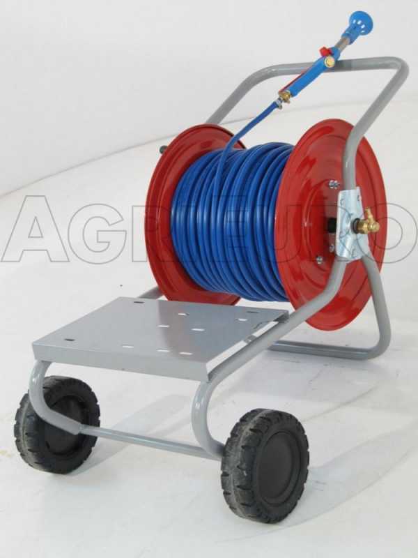 Hose reel with cart, 40 bar hose, spray handgun , best deal on AgriEuro