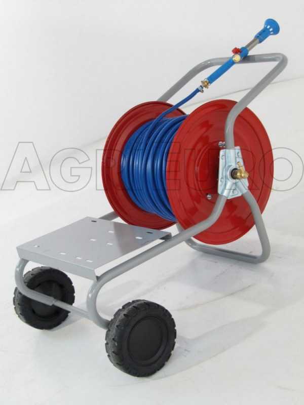 Hose reel with cart, 40 bar hose, spray handgun , best deal on AgriEuro