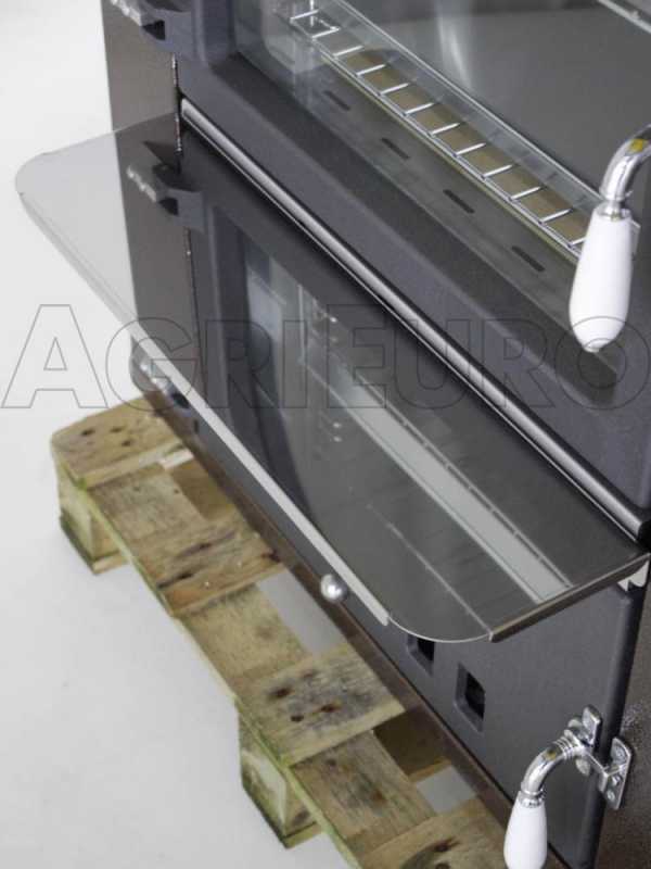AgriEuro Top-Line Magnus 80 Deluxe INC Inox - Built-in Wood-fired Steel Oven - Coppered Enamel