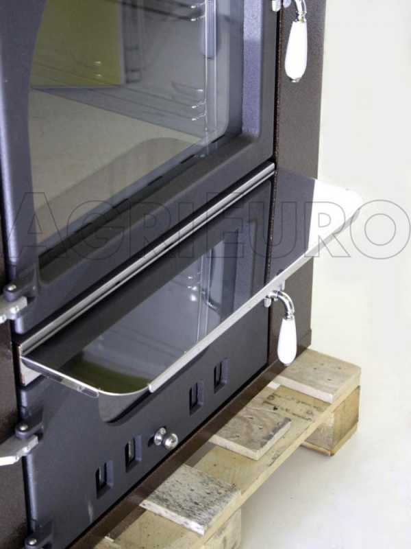 AgriEuro Top-Line Magnus 100 Deluxe INC Inox - Built-in Wood-fired Steel Oven - Coppered Enamel
