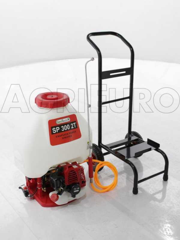 GeoTech SP 300 2T - Petrol Sprayer Pump - Shoulder Strap +Trolley - 2-stroke Mixture