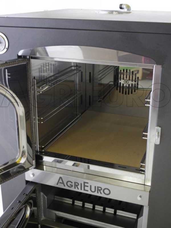 AgriEuro Premium Line Medius 60 Inc - Built-in Wood-fired Steel Oven - Ventilated