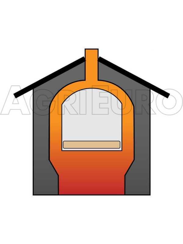 AgriEuro Premium Line Medius 80 Inc - Built-in Wood-fired Steel Oven - Ventilated