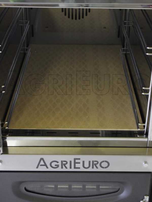 AgriEuro Premium Line Medius 80 EXT -  Outdoor Wood-fired Steel Oven - Ventilated - Red Roof