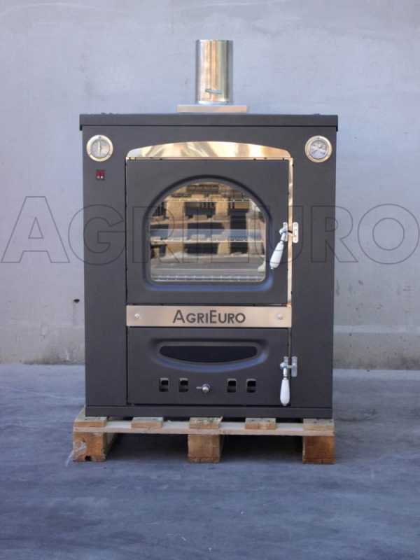 AgriEuro Premium Line Medius Plus 100 Inc - Built-in Wood-fired Steel Oven - Ventilated