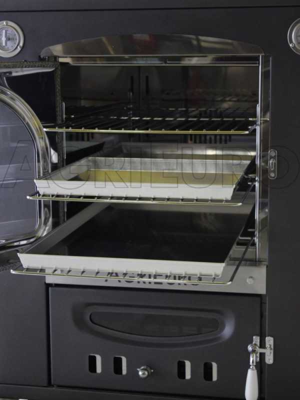 AgriEuro Premium Line Medius Plus 100 Inc - Built-in Wood-fired Steel Oven - Ventilated