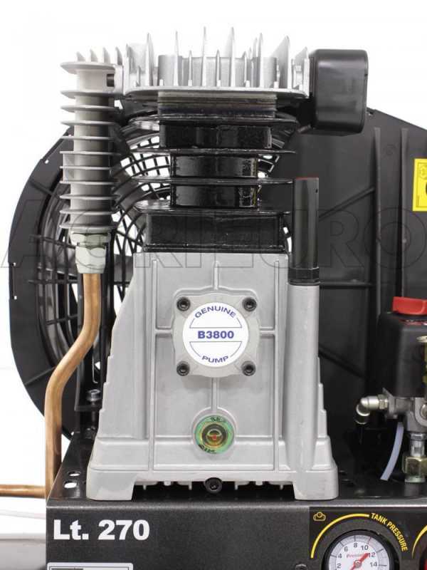 Nuair B 3800B/3M/270 TECH - Belt-driven Electric Air Compressor - 3 Hp Motor -  270 L