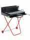 Large-sized Wood-fired Barbecue - 64x34 Grid and V Grooves for Grease Recovery - Foldable and Portable