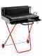 Large-sized Wood-fired Barbecue - 64x34 Grid and V Grooves for Grease Recovery - Foldable and Portable