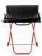 Large-sized Wood-fired Barbecue - 64x34 Grid and V Grooves for Grease Recovery - Foldable and Portable