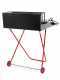 Large-sized Wood-fired Barbecue - 64x34 Grid and V Grooves for Grease Recovery - Foldable and Portable