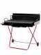 100 cm Wood-fired Barbecue with 98x48 Stainless Steel Grid and V Grooves for Grease Recovery - Foldable and Portable