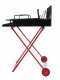 100 cm Wood-fired Barbecue with 98x48 Stainless Steel Grid and V Grooves for Grease Recovery - Foldable and Portable