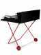 100 cm Wood-fired Barbecue with 98x48 Stainless Steel Grid and V Grooves for Grease Recovery - Foldable and Portable