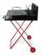100 cm Wood-fired Barbecue with 98x48 Stainless Steel Grid and V Grooves for Grease Recovery - Foldable and Portable
