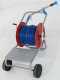 Hose reel with cart + 100 mt 40 bar hose + high pressure spray lance