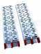 Geotech ATV-001 -  Pair of 2.26 m Folding Aluminium Loading Ramps - 650 kg Capacity - With Reinforcement Feet - For Lawn Tractors and ATVs.