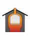 AgriEuro Top-Line Medius 80 Deluxe INC Inox - Built-in Wood-fired Steel Oven - Coppered Enamel