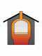 AgriEuro Premium Line Medius 80 Inc - Built-in Wood-fired Steel Oven - Ventilated