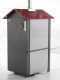 AgriEuro Premium Line Medius 80 EXT -  Outdoor Wood-fired Steel Oven - Ventilated - Red Roof